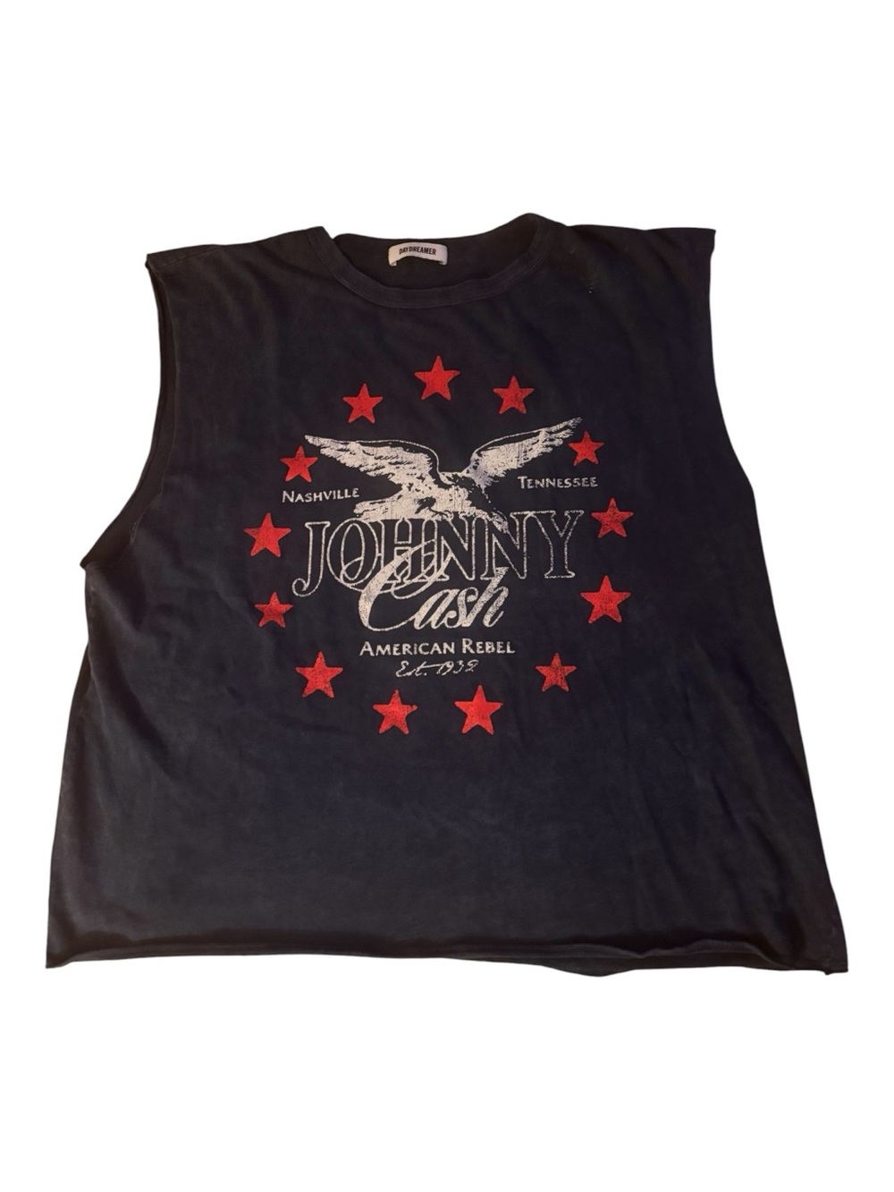 Daydreamer Navy blue Johnny Cash Muscle Tank Size XL gently used Unisex